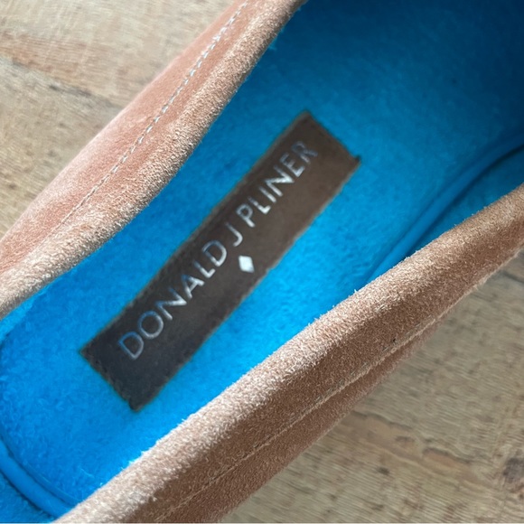 Donald J Pliner NAIM Waxy Suede Shoes with Aqua Terry Lining  NEW mens 11 - Picture 7 of 11